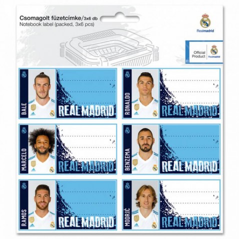 Menovky na zošity Real Madrid