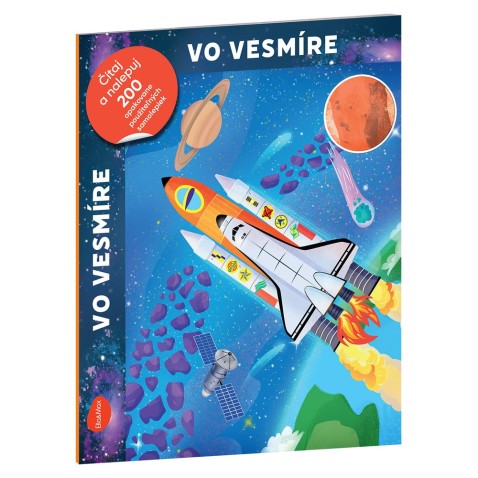 Čítaj a nalepuj – VO VESMÍRE, kniha se samolepkami