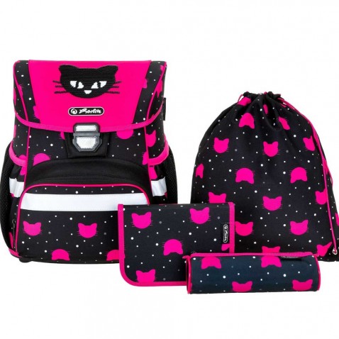 Školská taška Herlitz Loop Mačka 4d. set