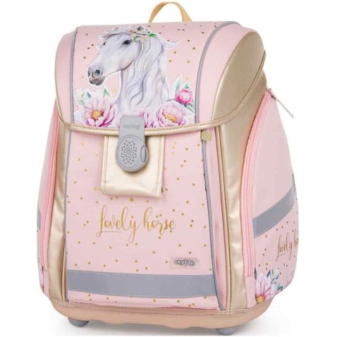 Aktovka pre prváčikov Oxybag PREMIUM LIGHT Kôň romantic s výrobnou chybou