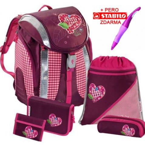 Školská taška Hama Flexline Tweedy Hearts