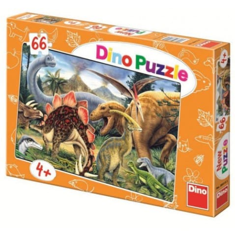 Puzzle Život dinosaurov  66 dielkov