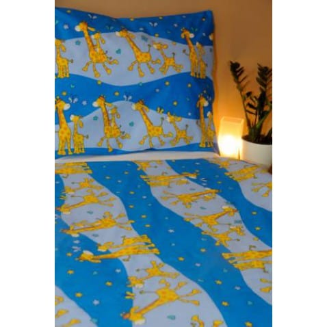 Obliečky Žirafa  modré