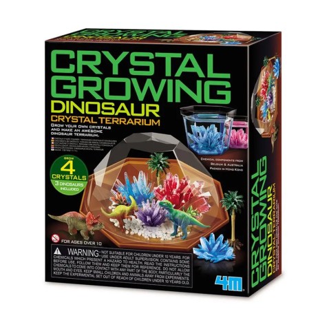 Dinosaurie terárium s kryštálmi