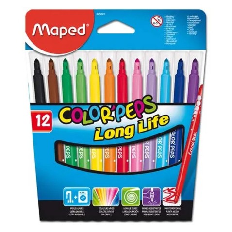Detské fixky Maped Color´ Peps- 12 farieb