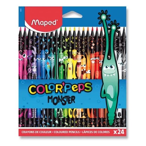 Pastelky Maped Color'Peps Monster - 24 farieb