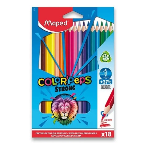 Pastelky Maped Color'Peps Strong - 18 farieb