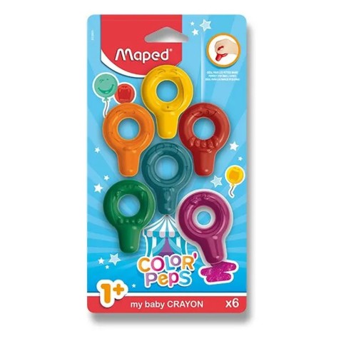 Pastely Maped Color´Peps Baby Crayons - 6 farieb