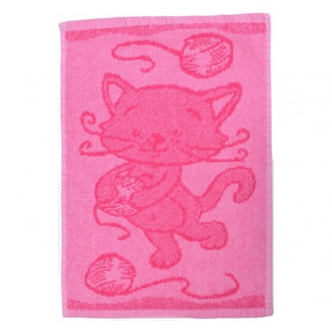 Detský uterák Cat pink