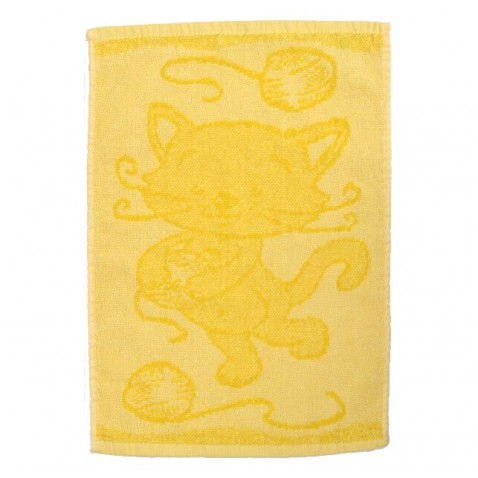 Detský uterák Cat yellow