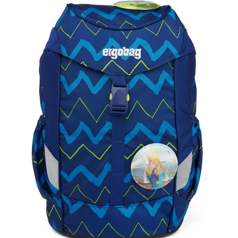 Detský batoh Ergobag mini - Modrý zig zag