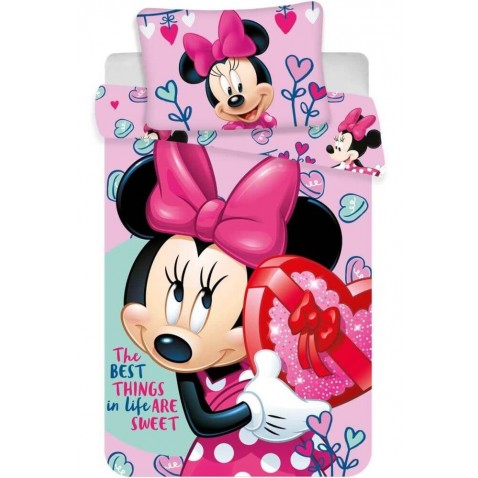 Obliečky do postieľky Minnie Pink