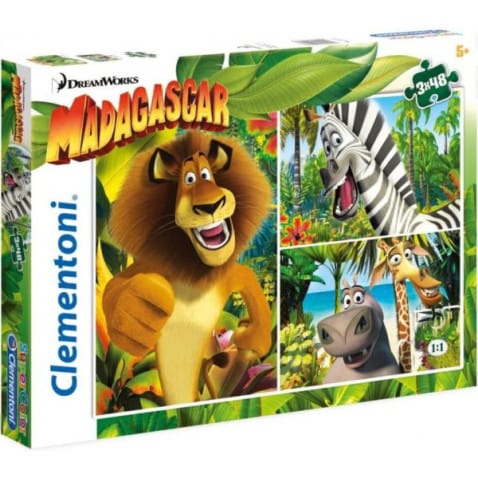 Puzzle Madagaskar 3x48 dielov