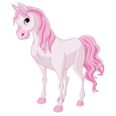 Dekorácia na stenu Ružový koník