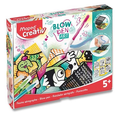 Sada MAPED Creativ Blowpen Pop´Art fúkacie pero - 6 farieb