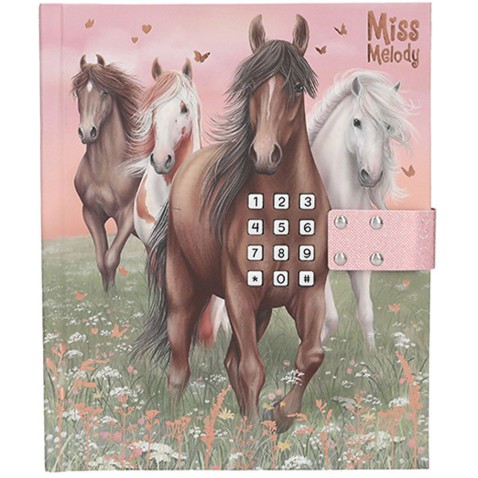 Zápisník Miss Melody na lúke na kód