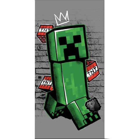 Plážová osuška Minecraft Metro Art Creeper