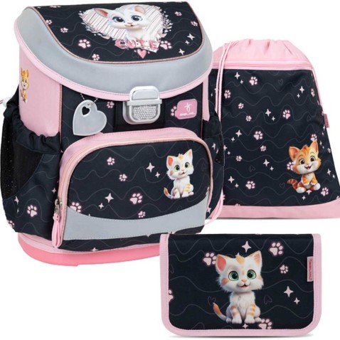 Školská taška pre prváka Belmil MiniFit 405-33 Cute Kitten set