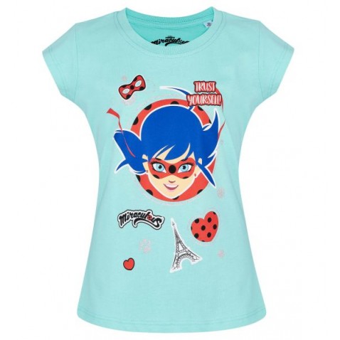 Tričko Kúzelná Lienka a Čierny kocúr tyrkysové