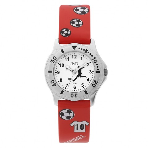 Náramkové hodinky JVD Basic červené Futbal