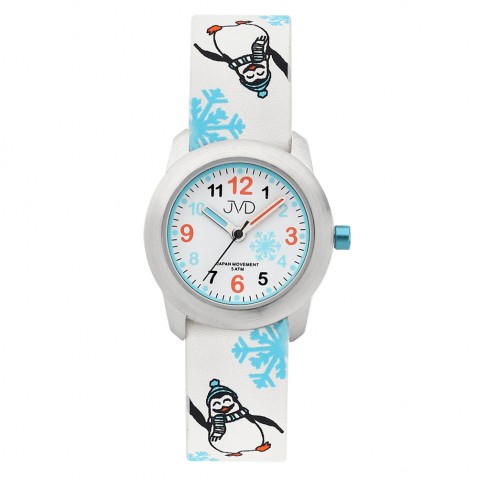 Náramkové hodinky JVD modré Tučniaci