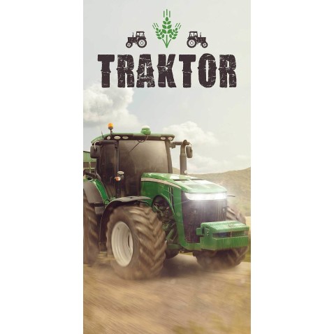Osuška Traktor zelený
