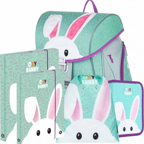 Školská taška Oxybag PREMIUM Oxy Bunny 5dielny set