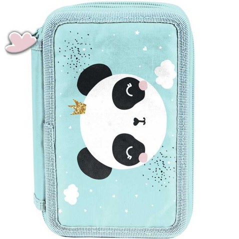 Trojposchodový peračník Panda zelený