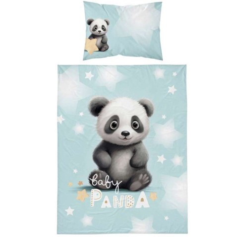Obliečky do postieľky Baby Panda modrá