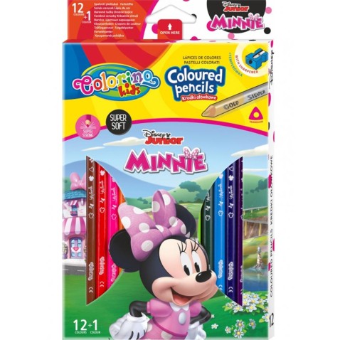 Pastelky Colorino Minnie trojhranné 12+1 ks