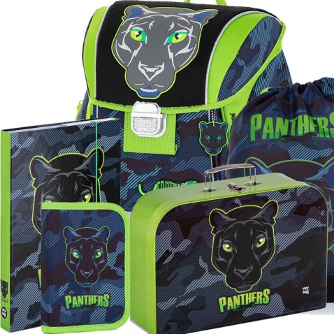 Školská taška Oxybag PREMIUM LIGHT Panter 22 5dielny set