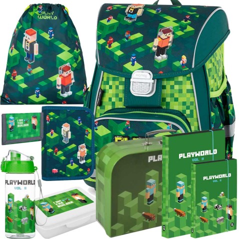Školská taška Oxybag PREMIUM Playworld 23 9dielny set