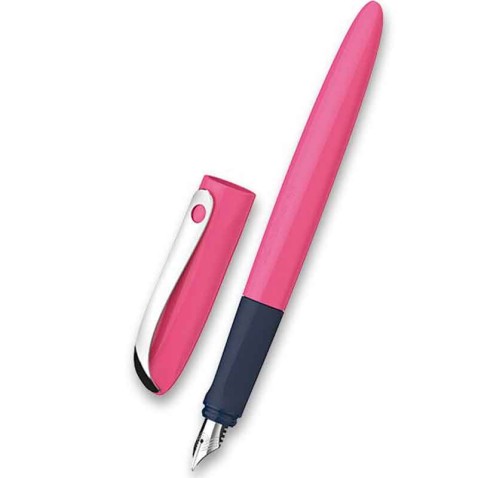 Pero pre prváka Schneider Wavy s trojhranným úchopom ružové