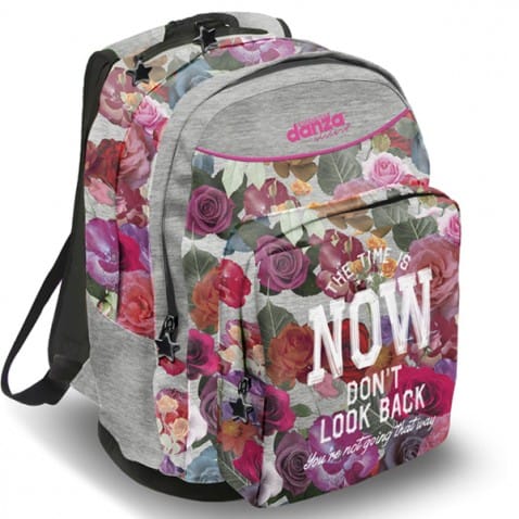 Školský batoh Danza s výsuvnými kolieskami Flower