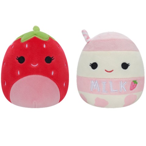 SQUISHMALLOWS 2v1 jahoda Scarlet a jahodové mlieko Amelie