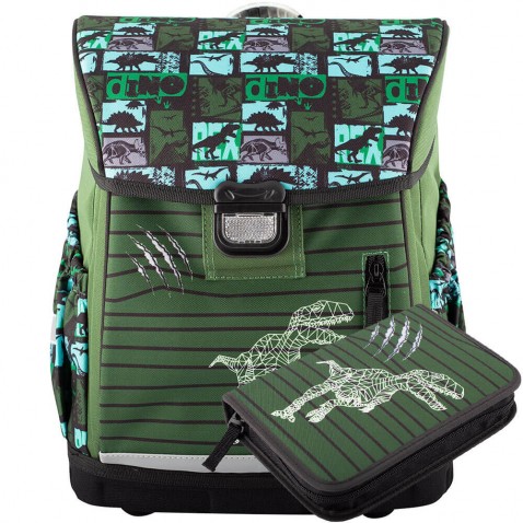 Školská taška pre prváčikov Hama Dino 2dielny SET