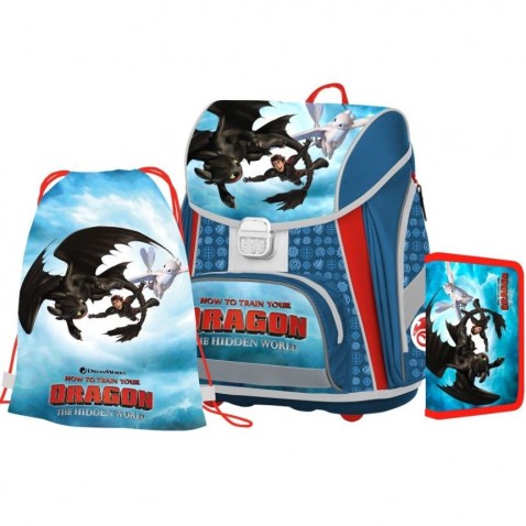 Školská taška Oxybag PREMIUM Ako vycvičiť draka 3dielny set