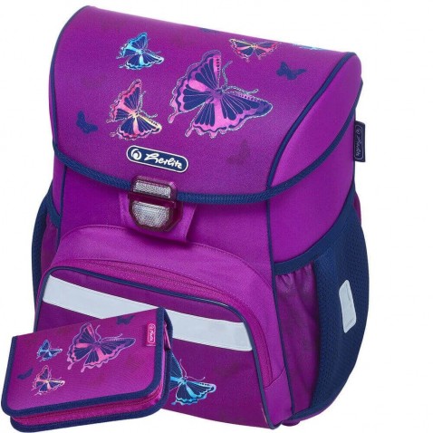 Školská taška Herlitz Loop Trblietavý motýľ 2dielny SET