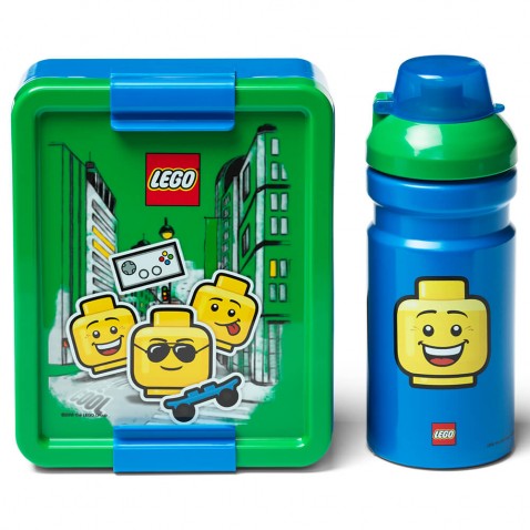 Desiatový set LEGO ICONIC - zelená/modrá