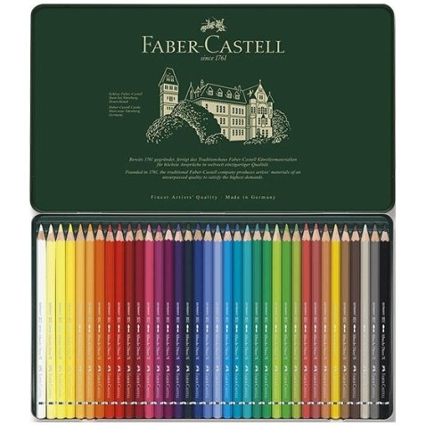 Akvarelové pastelky Faber-Castell Albrecht Dürer plechová krabička, 36 farieb