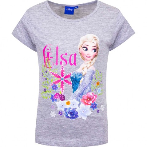 Tričko Ľadové kráľovstvo Elsa KR šedé