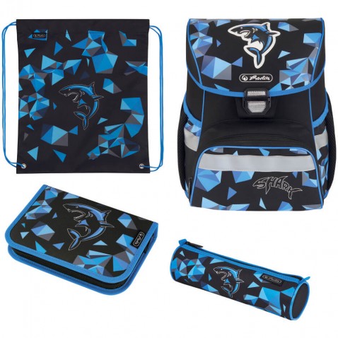 Školská taška Herlitz Loop Žralok 4d. set