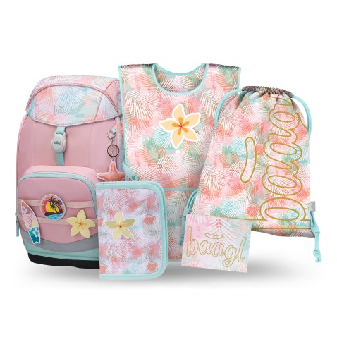 Školský batoh BAAGL Airy Plus Sunset – 5-dielny set