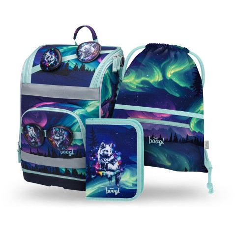 BAAGL SET 3 Zippy Plus Aurora: aktovka, peračník, vrecko GRS