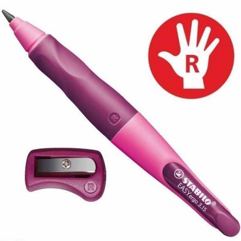 Ceruzka Stabilo EASYergo 3,15mm pre pravákov so strúhatkom, ružová/fialová