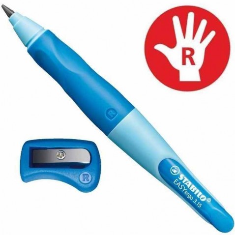 Ceruzka Stabilo EASYergo 3,15mm pre pravákov so strúhatkom, modrá