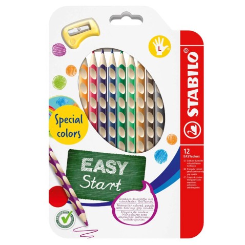 Pastelky Stabilo EASYcolors špeciálne farby pre ľavákov 12 ks