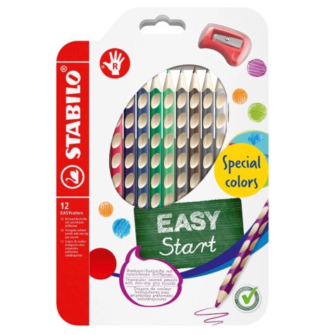 Pastelky Stabilo EASYcolors špeciálne farby pre pravákov 12 ks