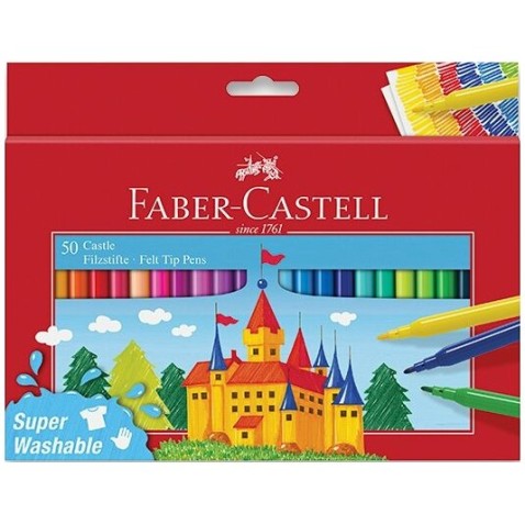 Detské fixky Faber-Castell Castle 50 farieb