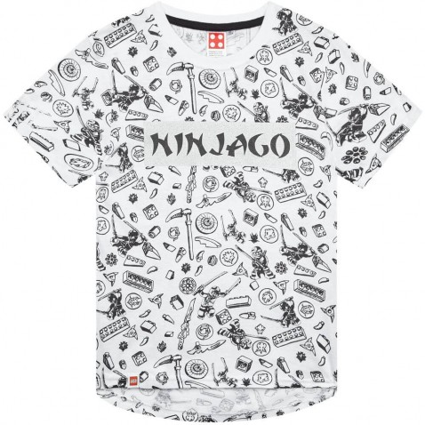 Tričko Lego Ninjago KR bielo-čierne